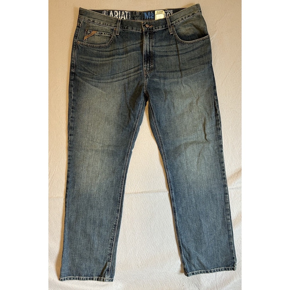 Ariat M2 Relaxed Boot Cut Jeans Men's 38x34 Actual 40x34 Western Nice Condition
